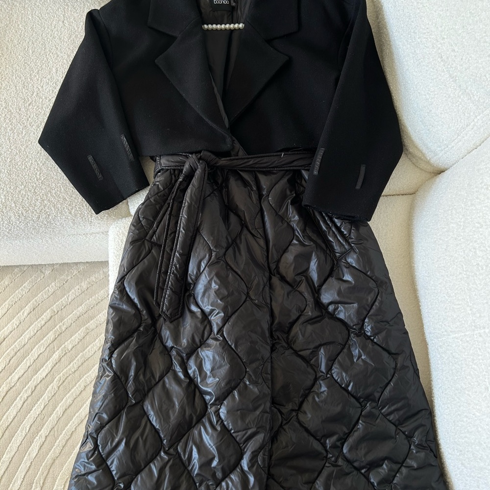 Boohoo Black Trench Coat - Picture 2 of 8